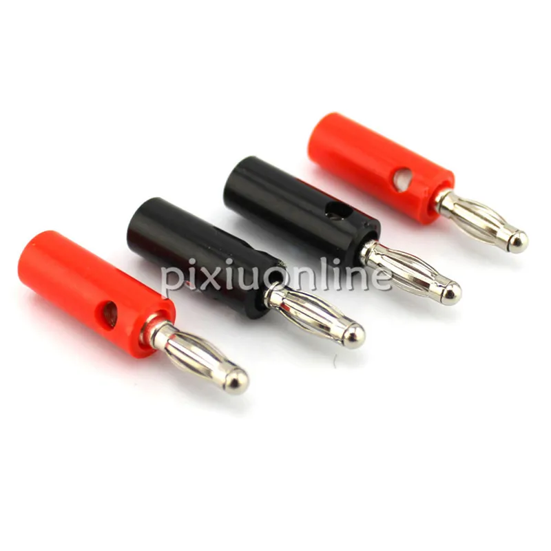 1Set Male + Female 4mm Banana Plug For Insert Connector Audio Speaker Screw Pin DIY Model  J072 Drop Shipping