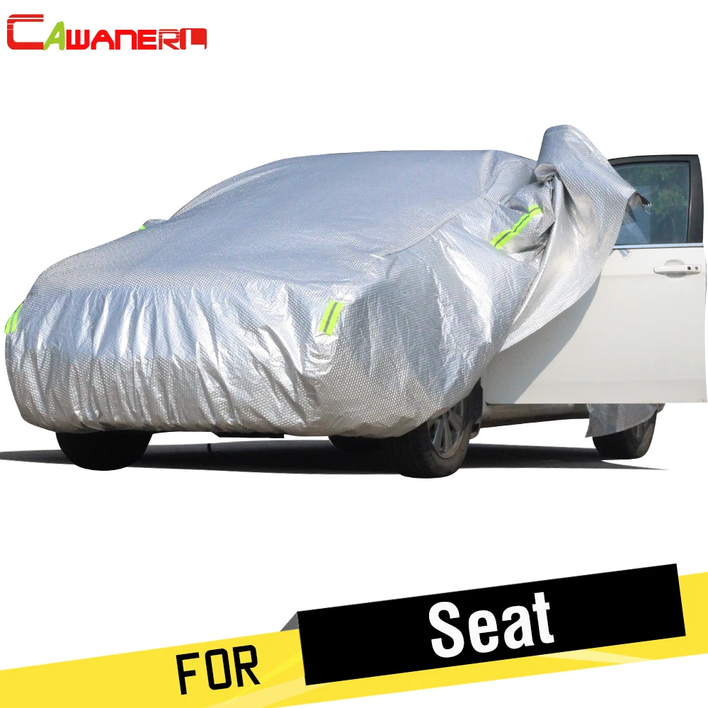 

Cawanerl For Seat Cordoba Toledo Ibiza Thicken Car Cover Sun Shade Anti-UV Snow Rain Hail Protect Cotton Auto Cover Waterproof