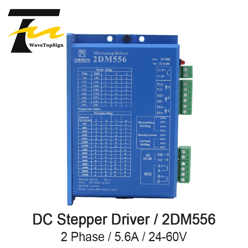 

JMC 2Phase Stepper Motor Driver 2DM556 Input Voltage 24-60VDC Current 5.6A Adaptation motor 57 86