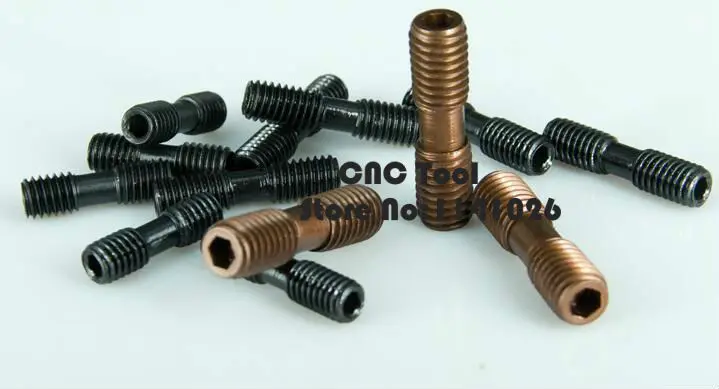 Free shipping 10pcs Clamp Screw ML0520/ML0620/ML0625/ML0630/ML0830/ML1022 CNC lathe Turning Tool Spare Screw Double screw