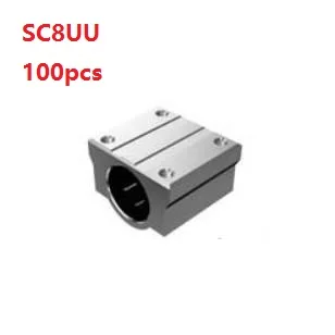 

100pcs/lot SC8UU SCS8UU 8mm linear case unit linear block bearing blocks for CNC router 3D printer parts