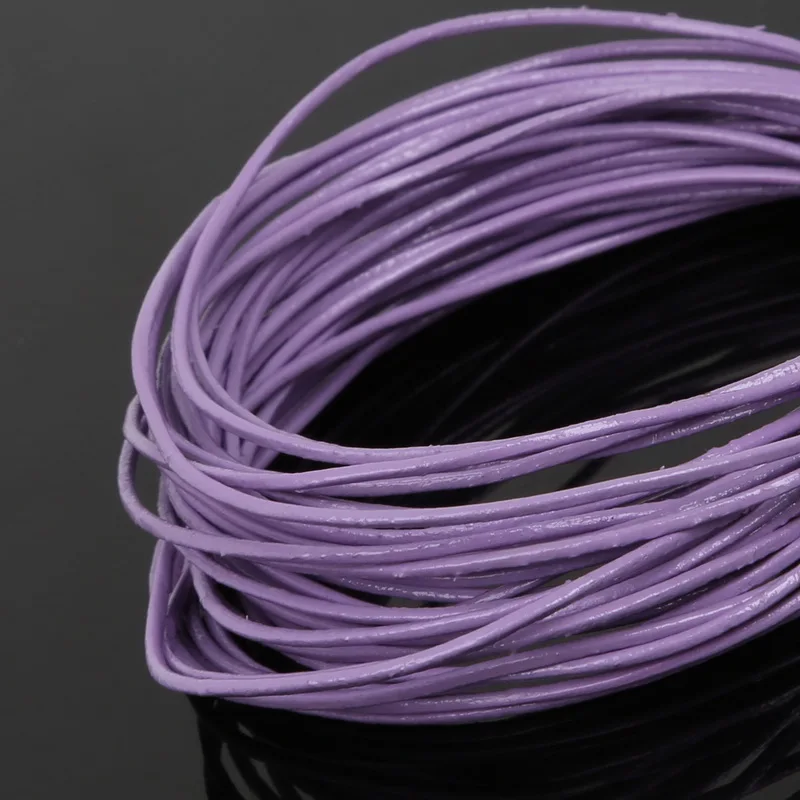 5M/strand 1mm Round Real Leather Jewelry Cord/wire/thread/string Beading Cords For Necklace Bracelet DIY Jewelry Findings