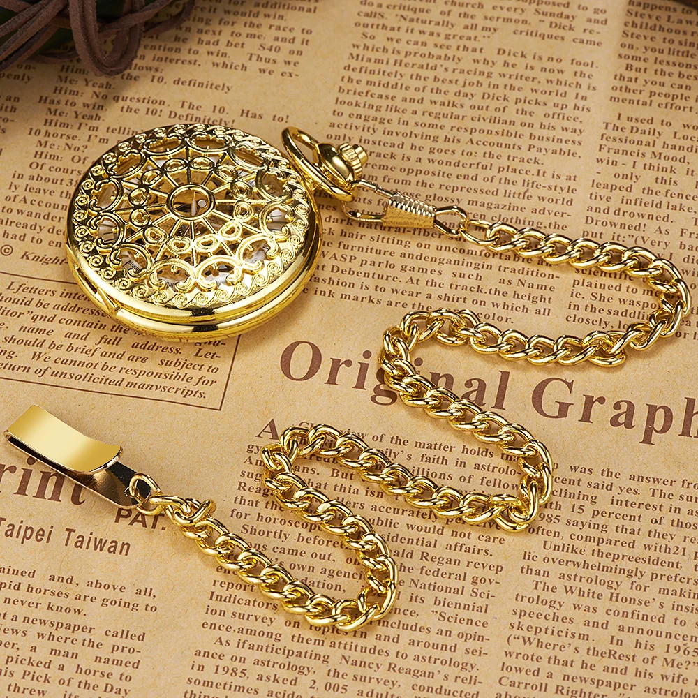 OUYAWEI Silver Black bronze Gold Stainless steel chain for mechanical Pocket watch & FOB Watch For Gift