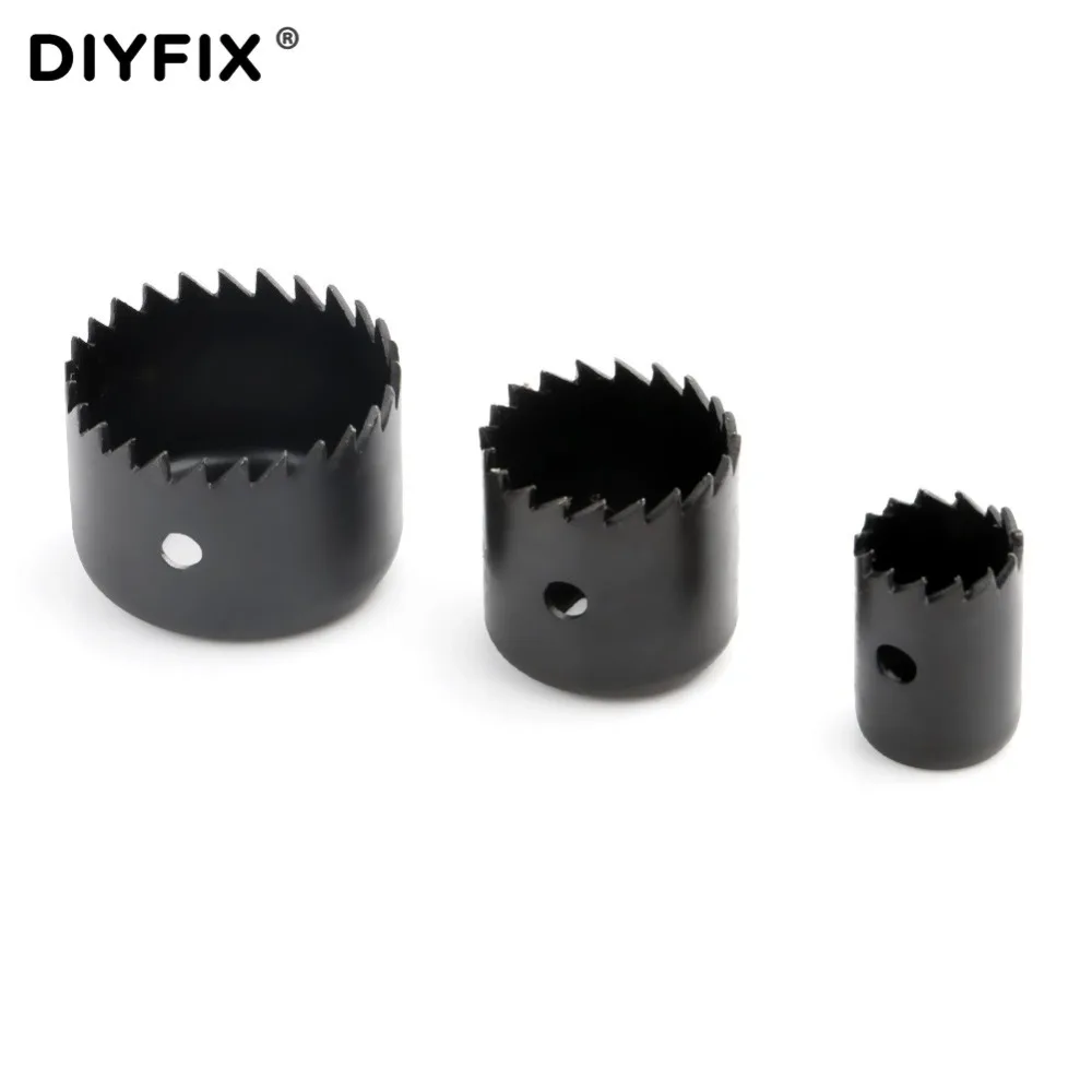 DIYFIX-Juego de brocas para cortar agujeros, cortador de Metal y madera, abridor de caja redonda Circular de 3/4 "-2 1/2", herramientas de bricolaje, 11 unidades