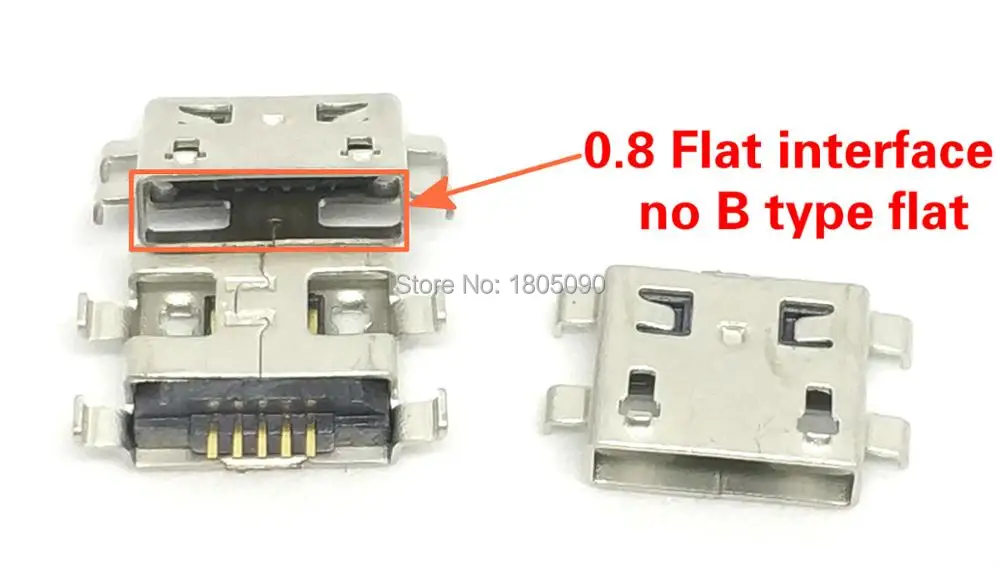 

50 шт., микро-USB 5 контактов 0,8 мм