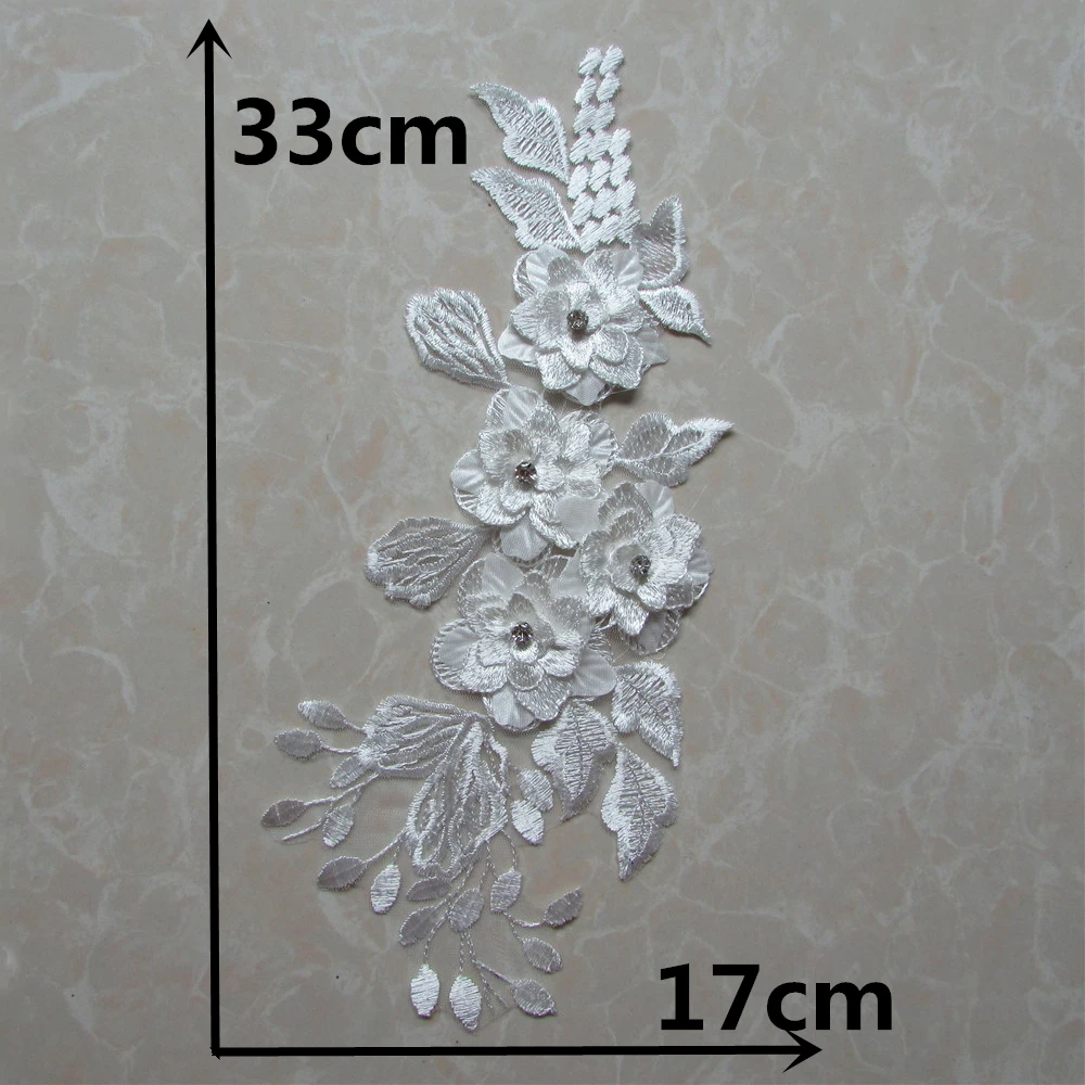 white Beautiful Embroidery Flower Venise Lace Applique Trim Lace collar Fabric Sewing Supplies craft Decoration Neckline Flower