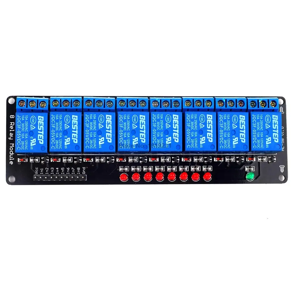 5PCS 5V 8 Channel Relay Module Low Level Trigger Relay Output 8 way Relay Module for Arduino