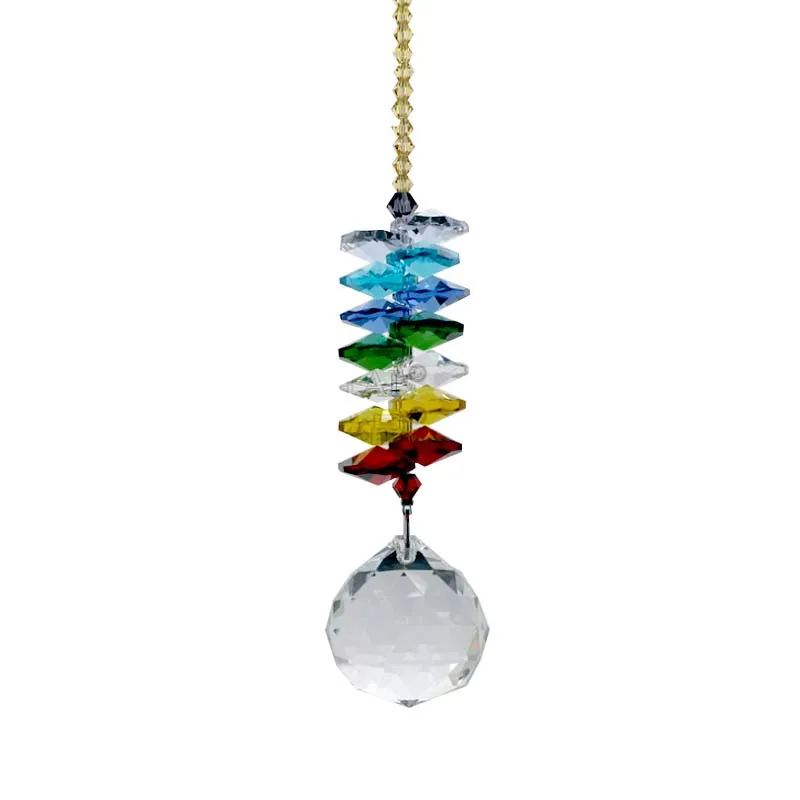 24cm Chandelier Crystals Ball Prism Pendant Rainbow Maker Chakra Cascade Suncatcher Home Party Decoration Fengshui Grafts