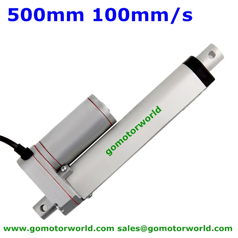 Telescopic Actuator 12V 24V 500mm Stroke 1600N load 100mm/s speed electric linear  actuator manufacturer 15 years