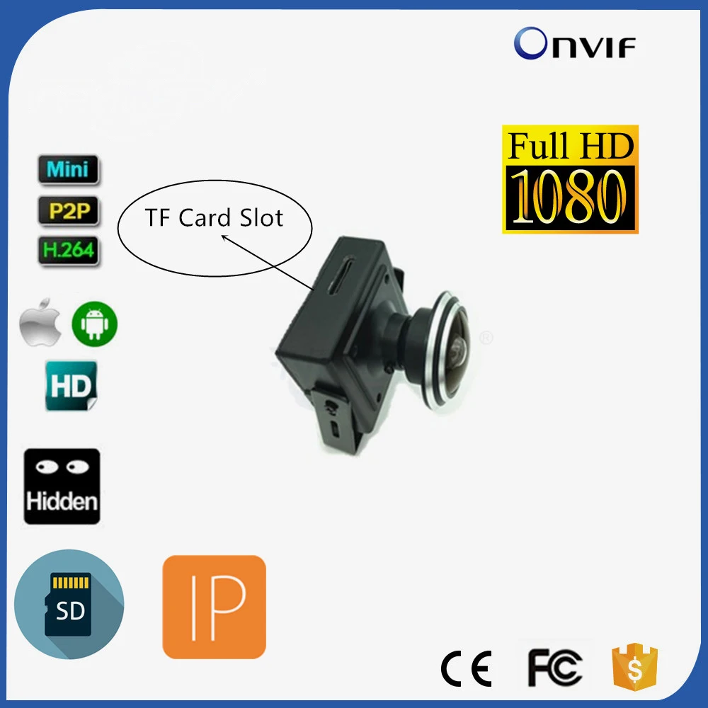 1080P Full HD SD Card Slot Micro IP  Camera Video Surveillance Wide Angle Security CCTV Camera With 1.78MM Lens