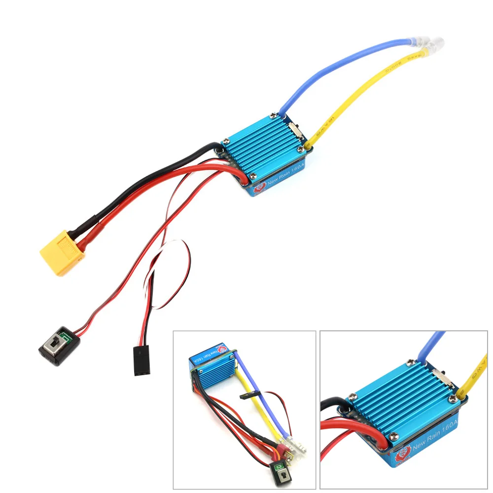 Waterproof Brushed ESC 160A 3S with 5V 1A BEC T-Plug For 1/12 RC Car Wholesale Dropship