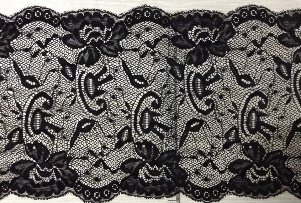 

22cm luxurious and exquisite elastic jacquard lace, soft and elegant lace trimming,XERY-JC6