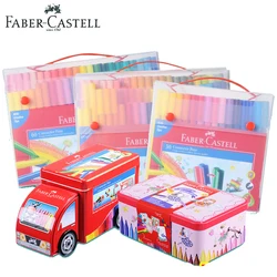 Faber Castell-pluma de acuarela de punta de fibra para niños, conector para pintura de colores, bocetos, suministros de arte Premium, paquete de 10, 20, 30, 40, 80