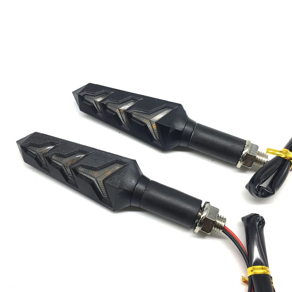 Motorcycle Water Flowing LED Turn Signals Blinker Lights Built Relay Bendable Tail Flasher Indicator Lamp image 3