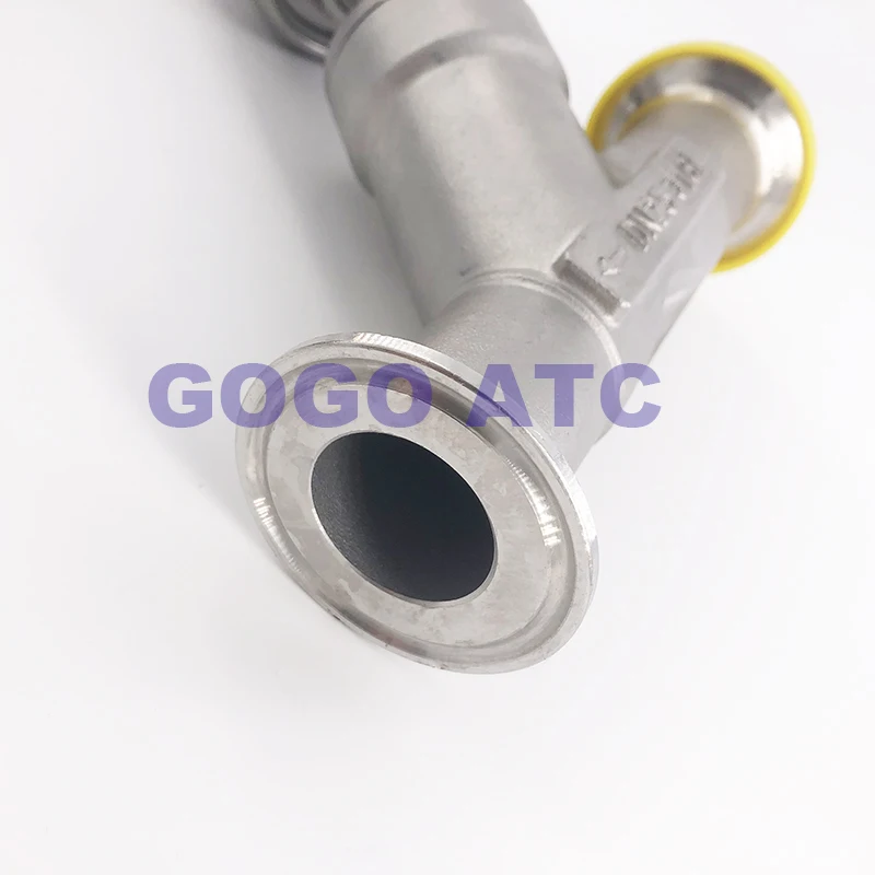 Электромагнитный клапан Stainless steel pneumatic Angle seat valve female thread welding clamp Y type high temperature steam Angle seat valve Вода и пар — деталь 4