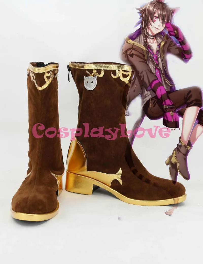 

Custom Made Japanese Anime 100 Sleeping Princes & The Kingdom of Dreams Cheshire Smilecat Cosplay Shoes Long Boots For Halloween