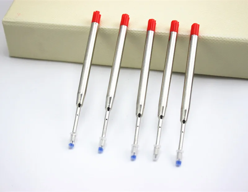 10PCS Blue Metal Pen Refill Ballpoint Pen Refills Fine Point Medium Standard for high quality Style Ink Ballpoint Pen