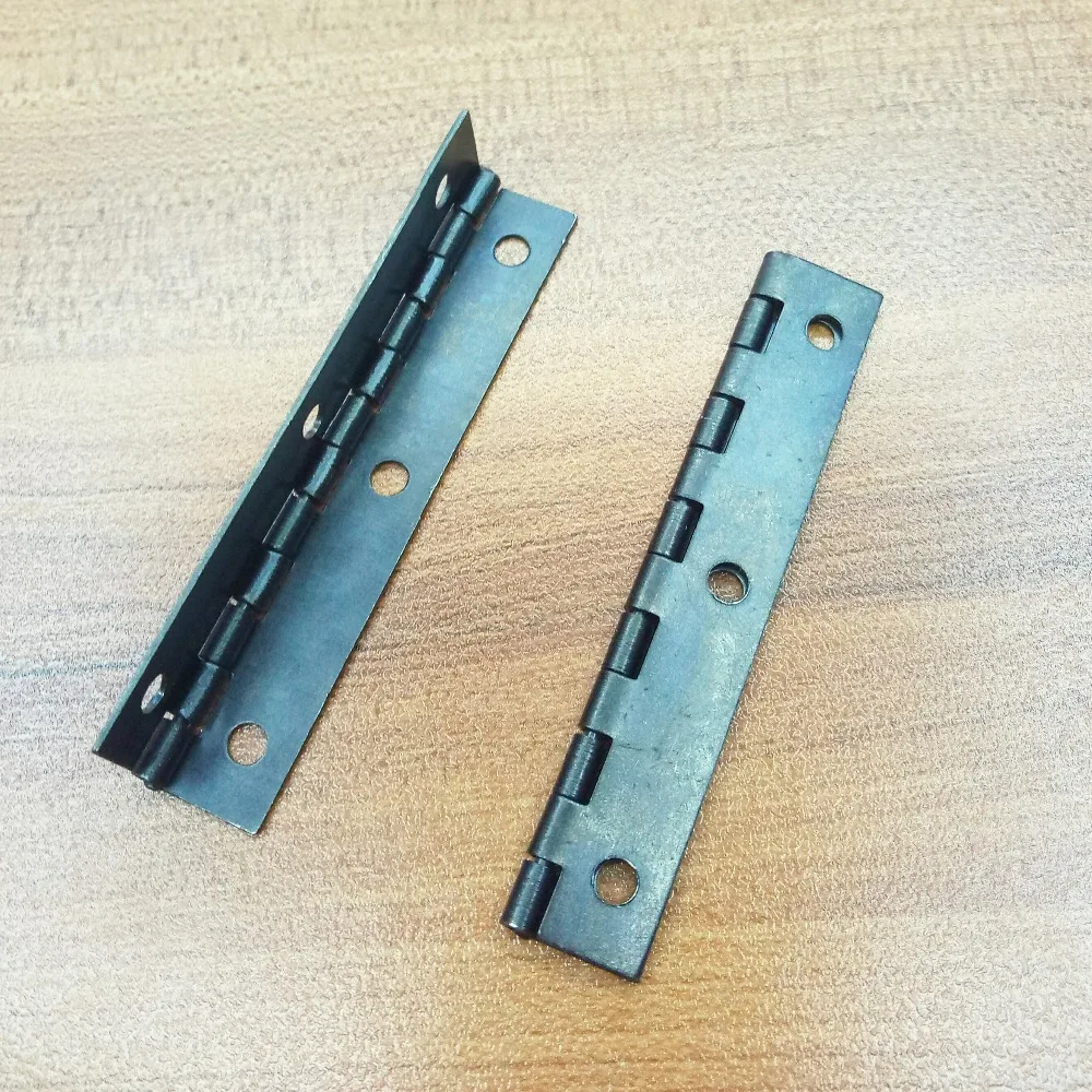 2pcs/4pcs 75mm Black Long Row Hinge Iron Hinge 270 Degrees for Box Cabinet Door Narrow Side with Screws Furniture Hardware