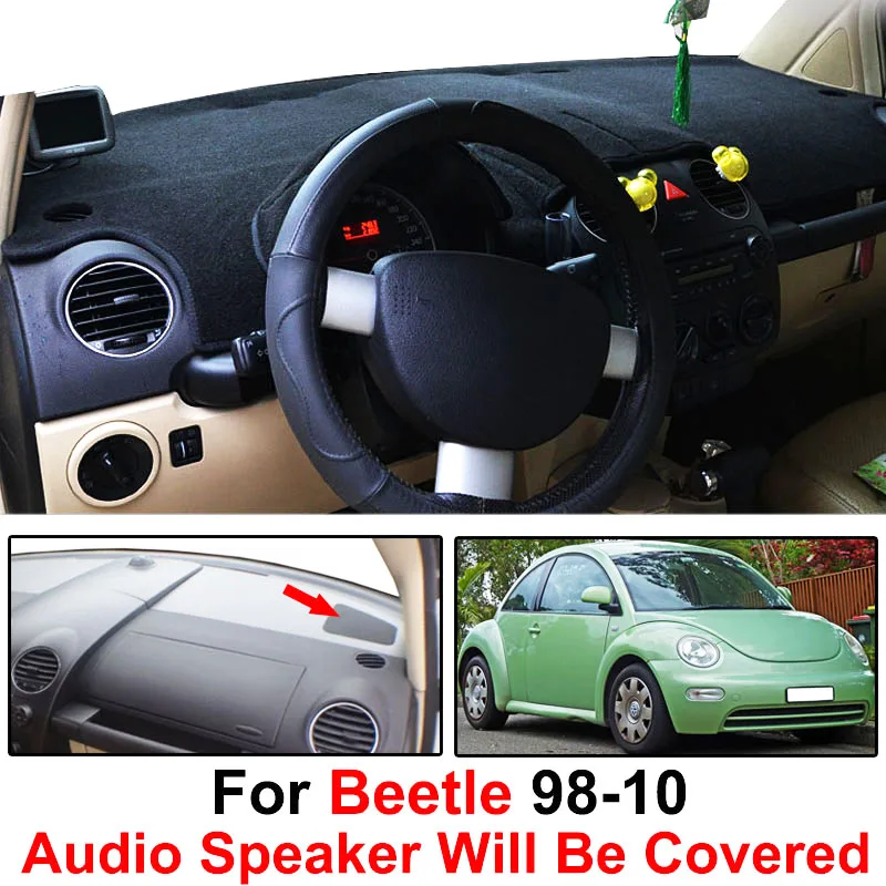 For Volkswagen Beetle A4 1998 - 2006 2007 2008 2009 2010 Dash Mat Dashboard Cover Dashmat Anti-dirty Pad Carpet Car Accessories