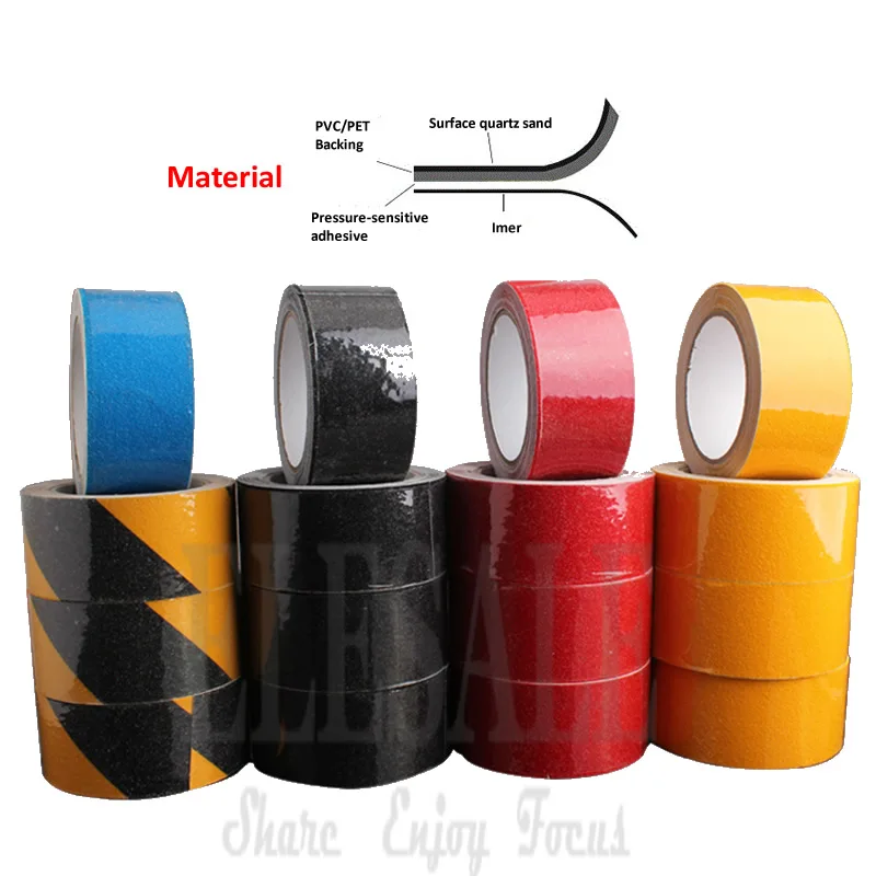 High Quality 1pcs 2.5cm*5m Anti-skid Warning Tape For Factory Warehouse Home Bathroom Stairs Anti-Slip Workplace Safety Tapes