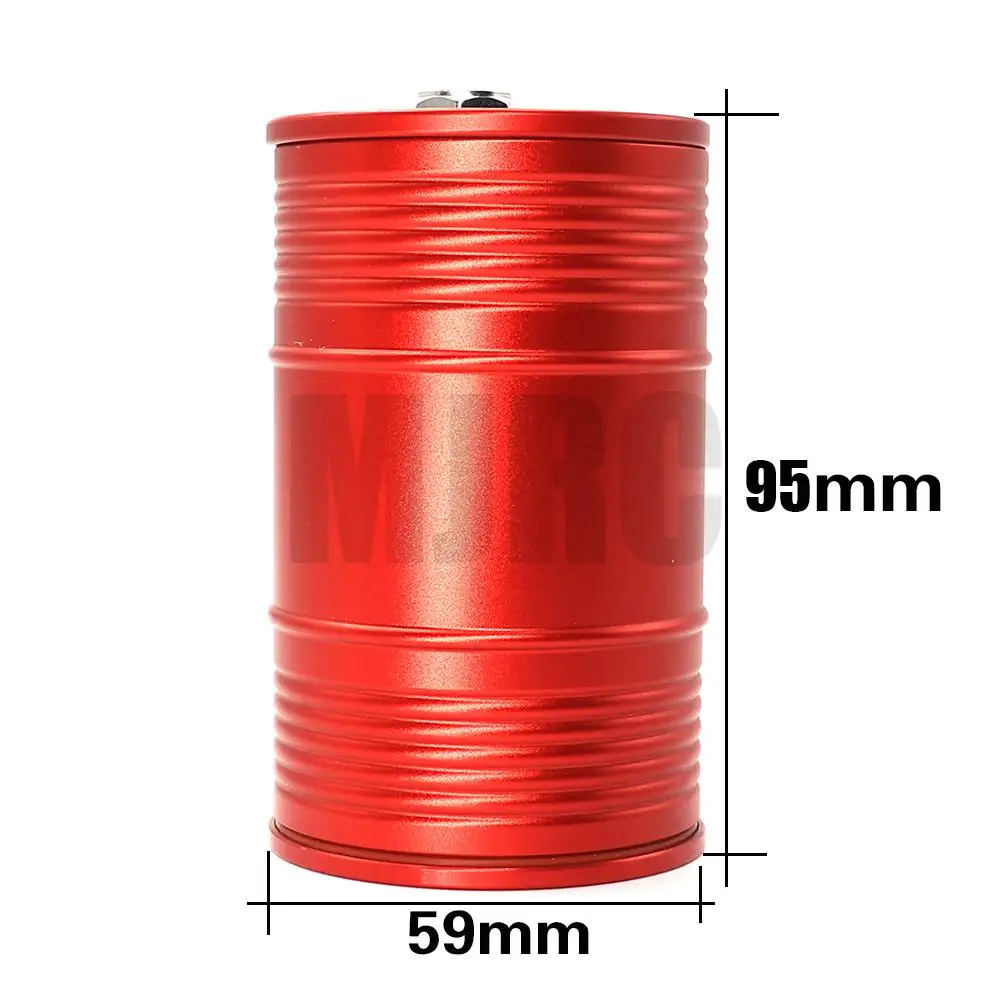 Metal Oil Drum Tank Ashtray Decoration For 1/10 Rc Crawler Car Trax Trx4 Defender Bronco Rc4wd D90 D110 Axial Scx10 90046