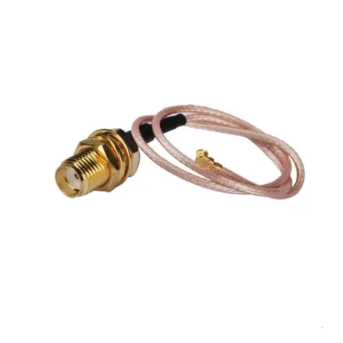 Rf Coaxial Cable Connector Ipx U.fl to Sma Female Nut Straight Assembly Rg178 15cm Copper Conductor for Wireless Antenna