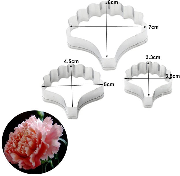 Large Carnation Veiners Silicone Molds Fondant Sugarcraft Gumpaste Clay Water Paper Cake Decorating Tools CS259