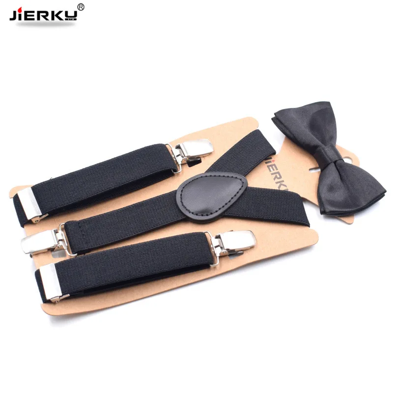 Baby Suspenders Kids Braces with Tie Environmental Clasps Suspenders Bowknot Set Children Suspensorio Elastic Strap 2.5*65cm