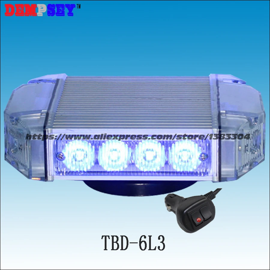 Gratis Verzending! TBD-6L2 Hoge Kwaliteit Geel Led Mini Lichtbalk, Autodak Flash Strobe, Magneten, DC12V/24V Auto Knipperlicht