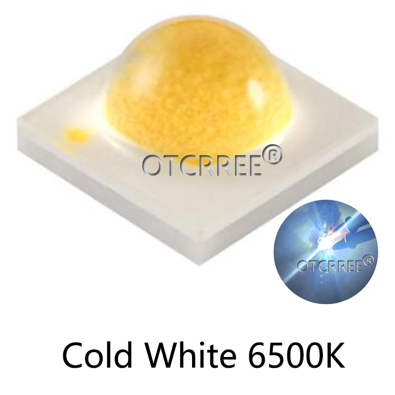 50 SZTUK Chip LED 1W-3W 3535 SMD Dioda LED dużej mocy 3-3,6V 700mA Chip emiter światła Zimna biel 6500K Neutralna biel Ciepła biel — zdjęcie 3