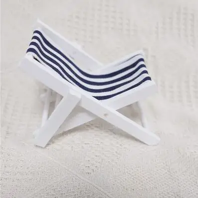 Limited Wooden for barbie beach chair Doll furniture accessories sofa Flamingo Mango Pattern Beach Chair