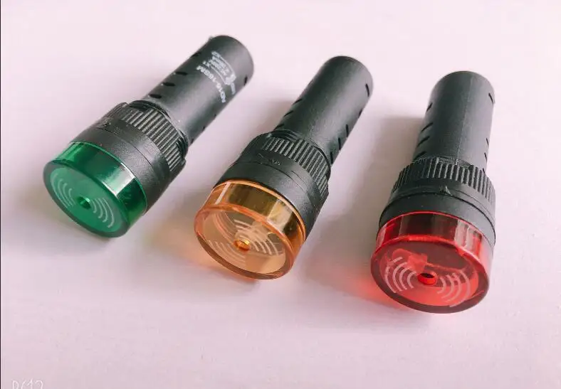 

5pcs Intermittent sound Flash buzzer AD16-16SM sound and light alarm 220V 16mm Indicator light signal lamp