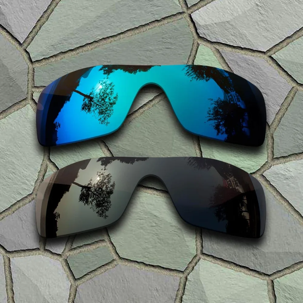 Grey Black&Sky Blue Anti-Scratch Polarized Replacement Lenses for Oakley Batwolf