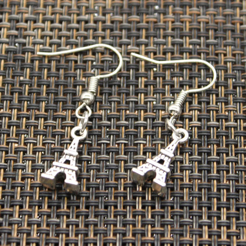 Hot Sales Leaning Tower Of Pisa Italy Eiffel Tower Paris Pendants DIY Earringgs For Gift