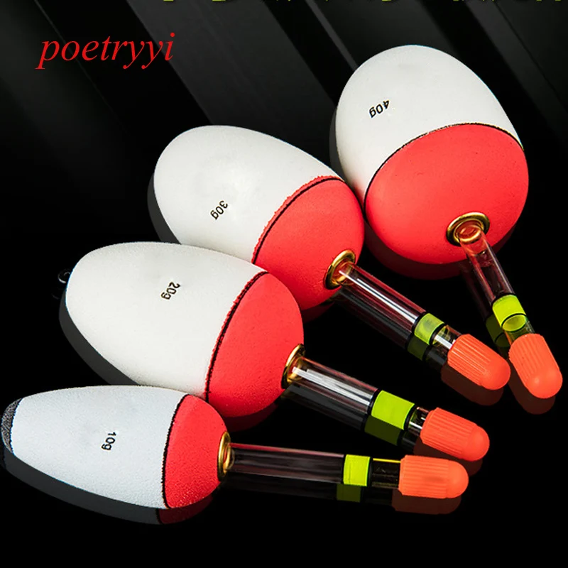 POETRYYI 1PC Upgraded version EVA Fishing Float 10 styles Bobber night luminous Sticks Pot-bellied belly Fishing Tackle Tool 30