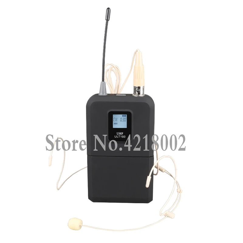 UHF Wireless Stage Microphone System 4 Channel 4 Headset Microphone Mic Headset With Receiver