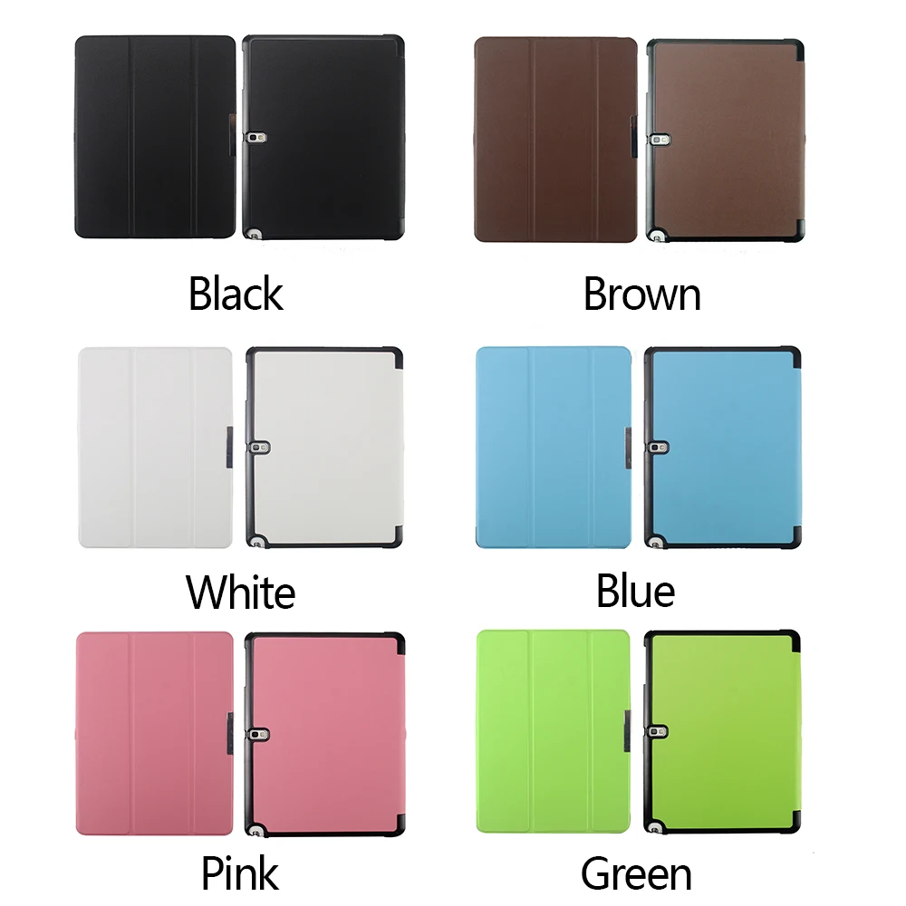 For Samsung Galaxy Note 10.1 2014 Edition P600 P601 P605 P607 Tab Pro T520 T525 Tablet Smart PU Leather Cover Case Free Pen+Film