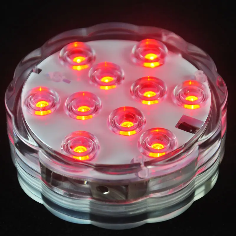 100pieces/Lot RGB Submersible LED Waterproof LED Accent Light w/ 24-key IR Remote for Wedding Centerpiece Halloween