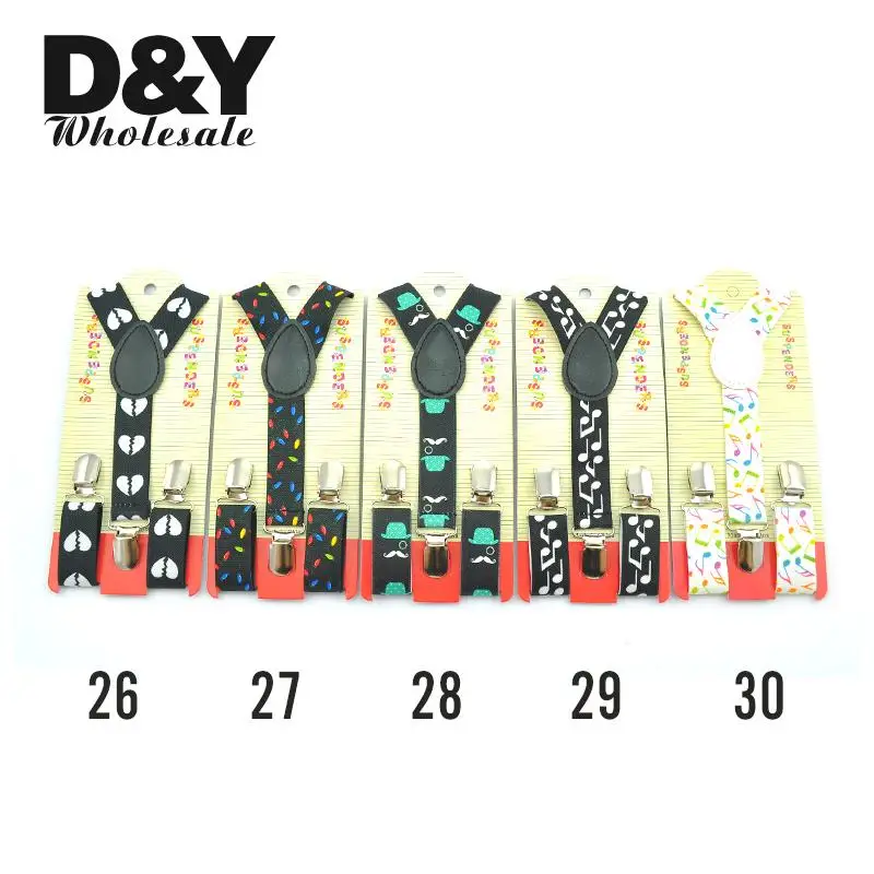 ร้อน36 Designs เด็กเด็กผู้หญิง Clip-On Braces Galaxy การ์ตูนลาย Heart Suspender Y-Back สายรัดยืดหยุ่น