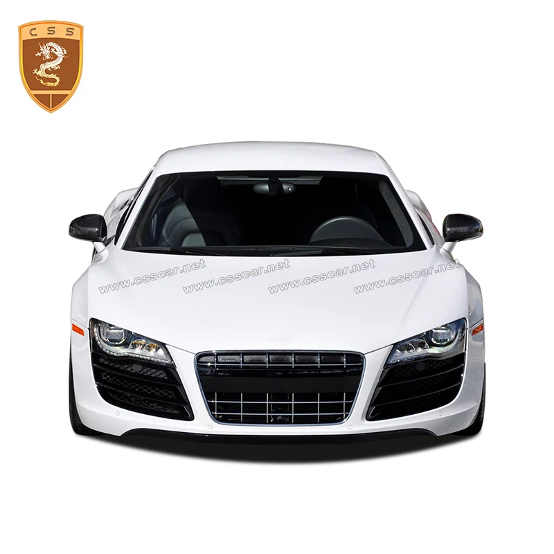 Dry Carbon Fiber Body Kit For Aud R8 Front Lip Diffuser Bumper Body Kits Modification R8 Upgrade OEM Style Car Styling