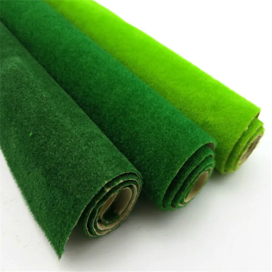 HO O N Scale 0.5x2.5m Grass Mat Scale 2pcs/lot Model Green Carpet For Architectural Model Making Scenery Train Layout