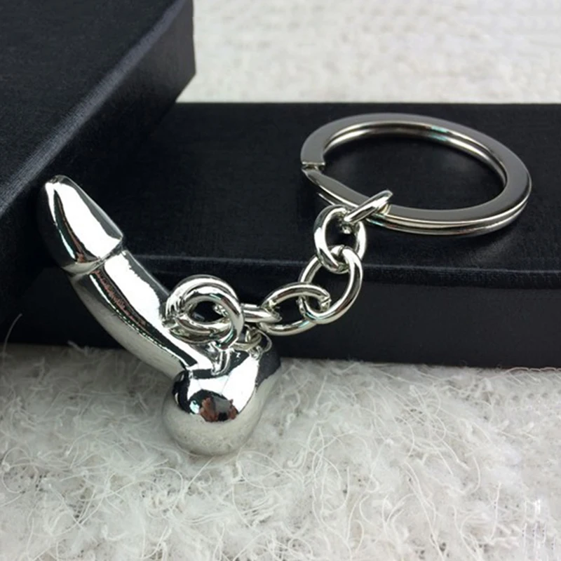 Sexy Male Penis Pendant Key Chains For Men Women Metal Alloy Fashion Genitals Bag Charm Car Keychain Key Ring
