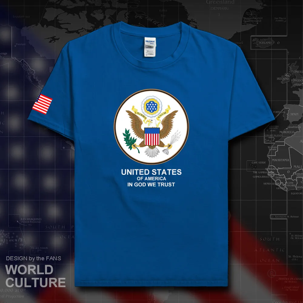 United States of America USA t shirt man jerseys t-shirts 100% cotton nation team men meeting fans street wear fitness summer 20