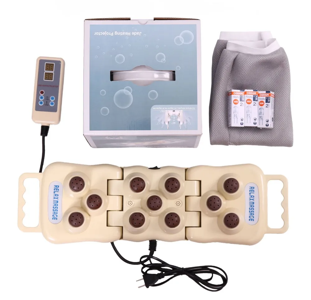 Thermal germanium therapy heating massage Foldable 11 natural handheld tourmaline waist support tourmaline balls