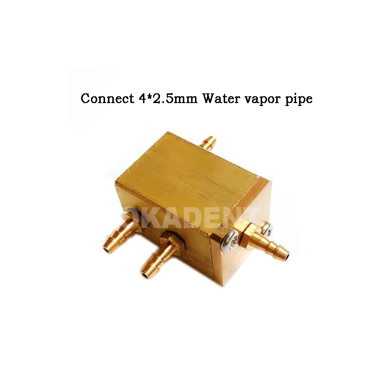 Dental chair single air control water valve square Hexagon water control valve 3/4/5 connectors links  4*2.5mm water vapor pipe