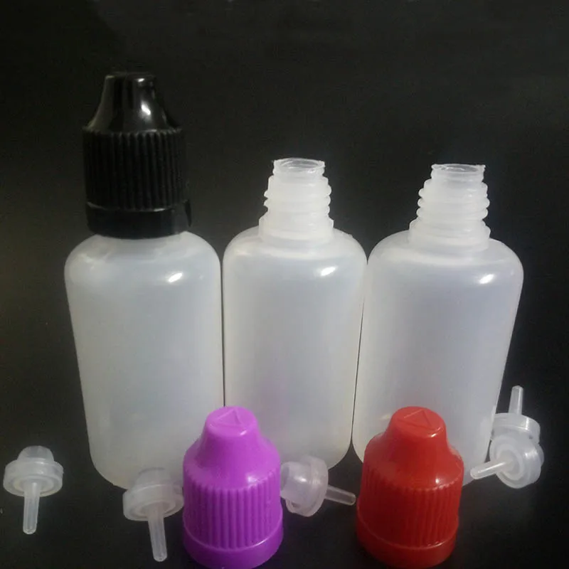 100pcs PE 30ml Plastic Dropper Bottle Plastic empty E Liquid Bottle With childProof Caps for ELiquid Nail Gel