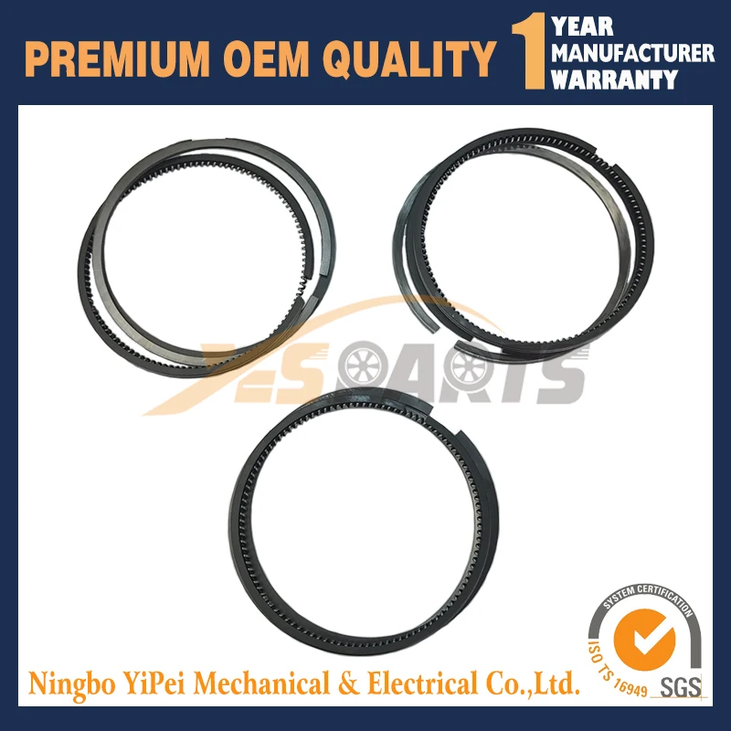 

3 Sets STD Piston Rings Kit for Yanmar 3TNV76 3TNV76-FDG Engine 76mm