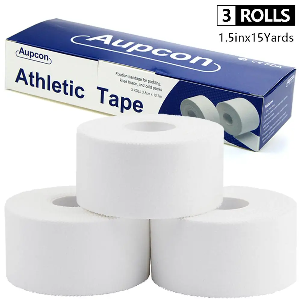 White Cotton Sport Tape 3.8cm*13.7m Adhesive Elastic Bandage Protect Muscles Relieve Pain Elastic Bandage Strain Injury Support