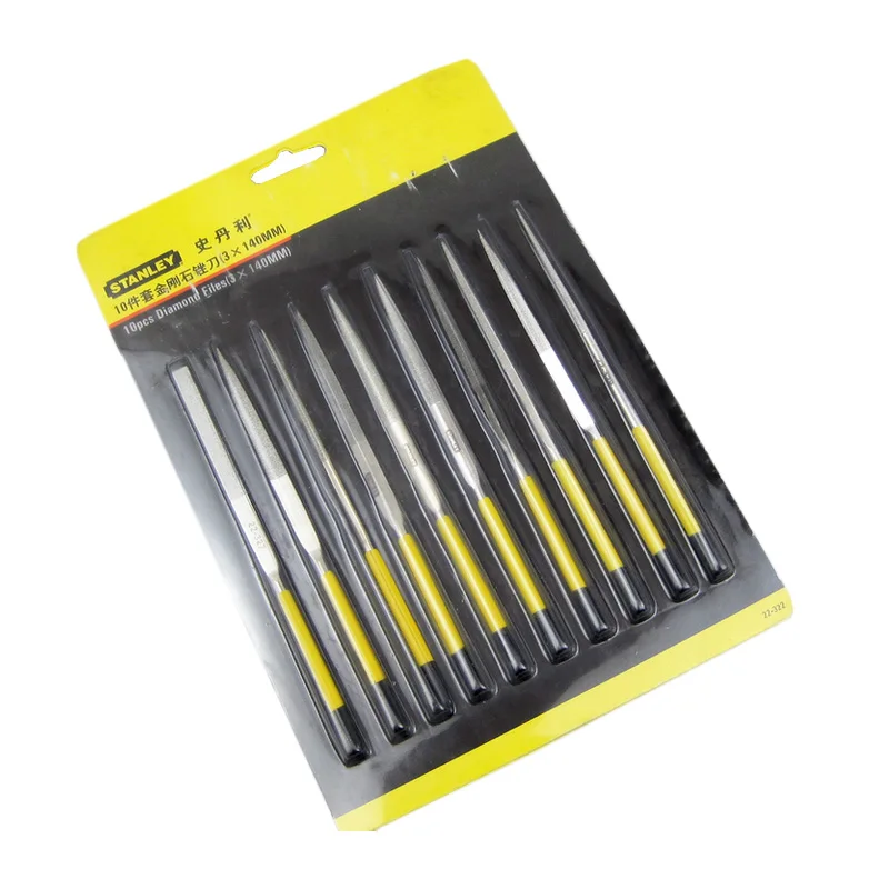 Imagem -05 - Stanley-mini Diamond Needle File Grupo Ferramentas de Polimento Grit 150 Ferramenta de Afiação Kit Sortido para Metal Vidro Alumínio 10 Peças