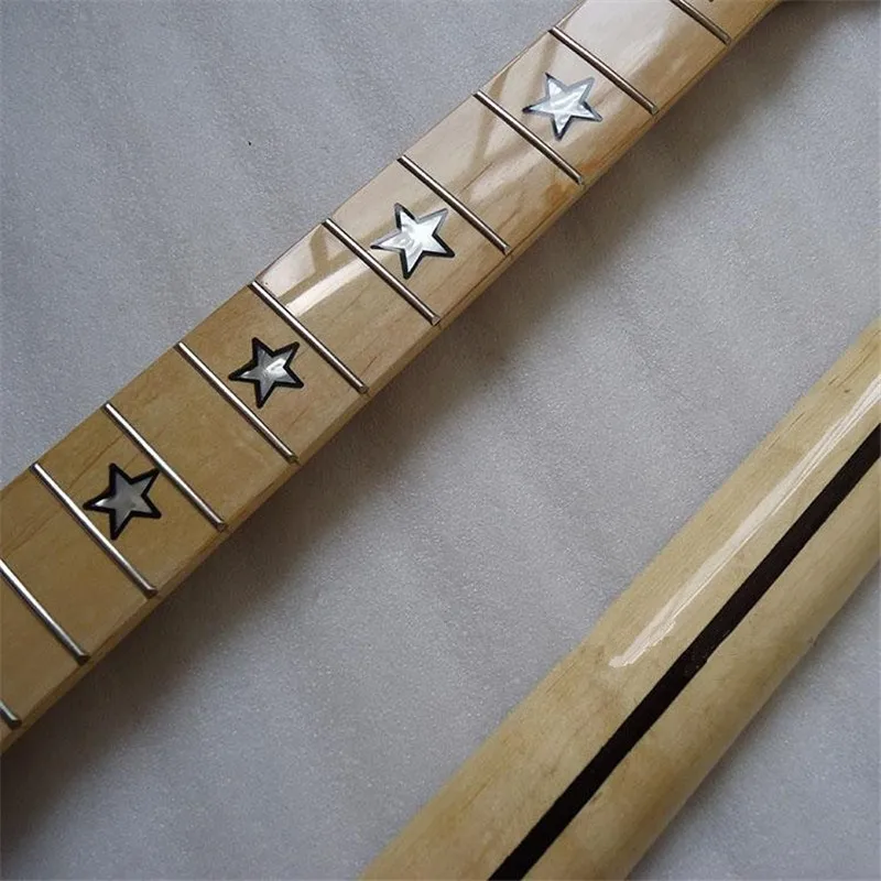 22 Fret Inlay Star Maple Electric Guitar Neck Maple Fingerboard Nut  Musical Instrument Accessories